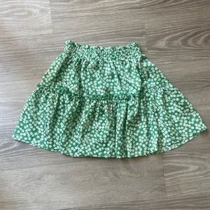 Princess Polly Green Floral Flounce Skirt